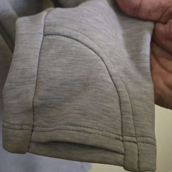Athleta Softtech Cya Gray Asymmetric Zip Jacket Pockets Thumb Holes Size M - Picture 5 of 7